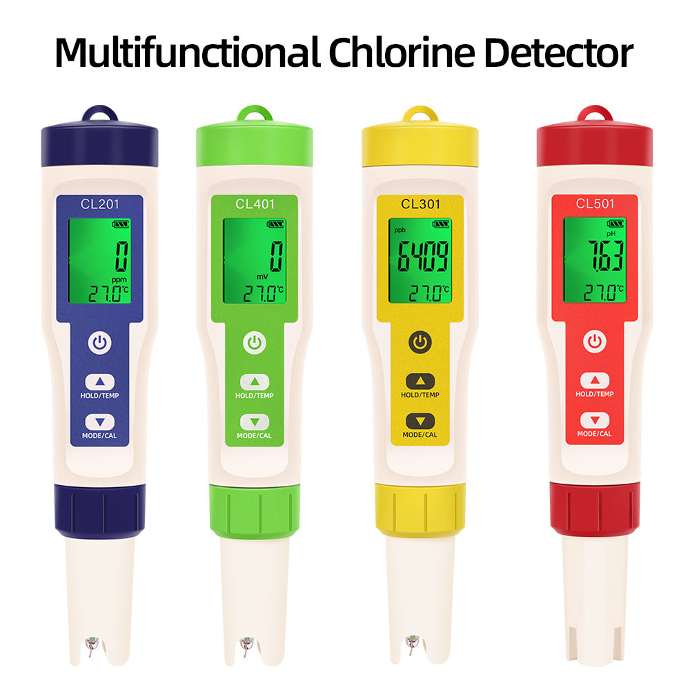 Marine Test Kit - Pendeteksi suhu air Digital, PH/CL2/H2/ORP/pengukur suhu