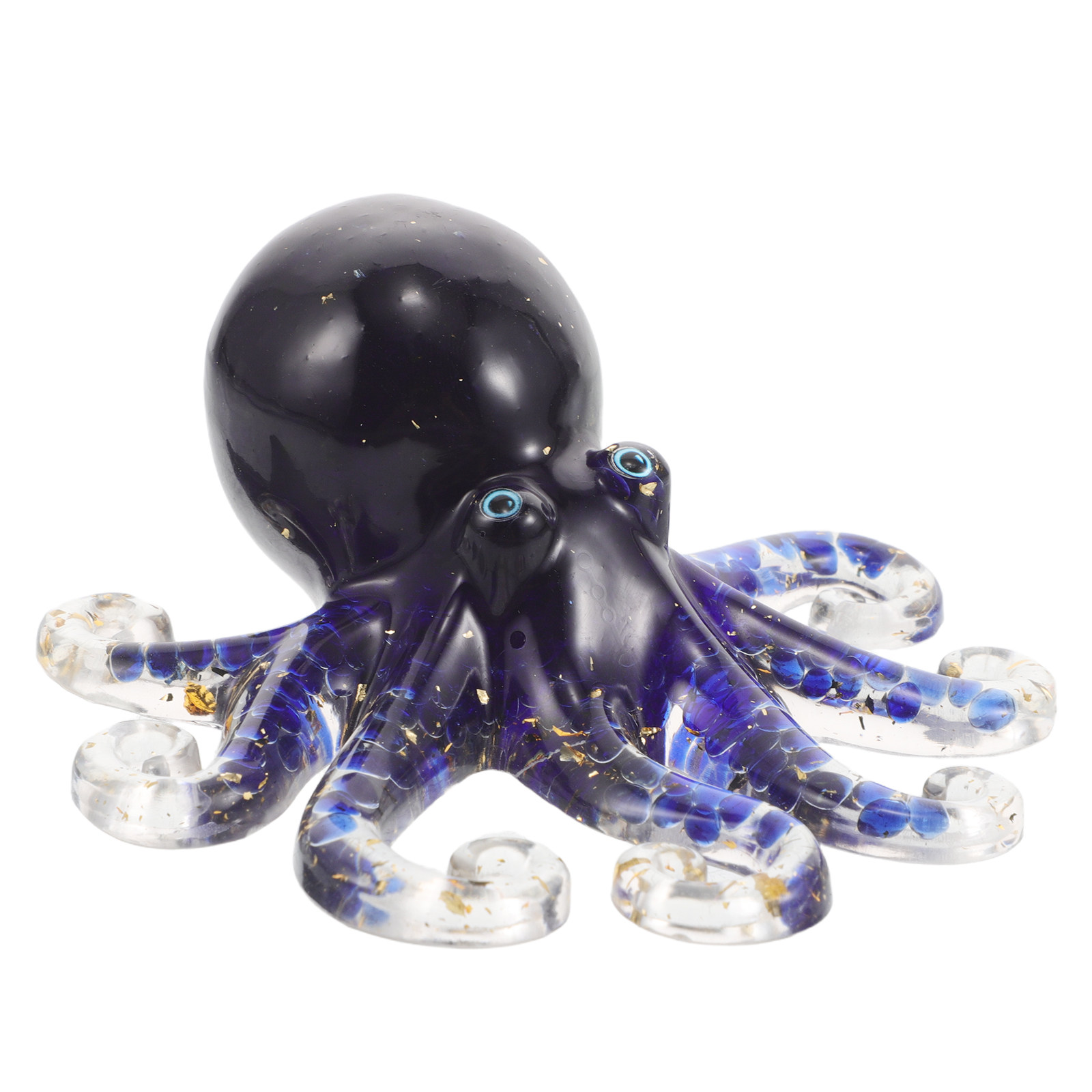 Marine Aquarium Epoxy - Patung Dekorasi Gurita Kristal Buatan Tangan