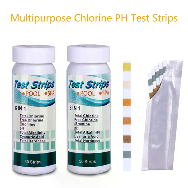 50 Buah/Botol 6 In 1 Strip Tes - Marine Test Kit ulasan dan harga