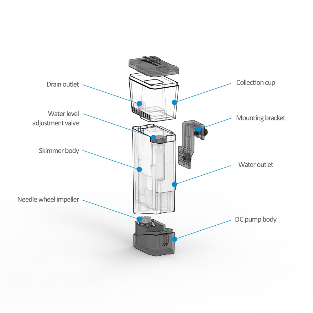 Nano Skimmer Internal Mini Q 1 - Marine Aquarium Protein Skimmer ulasan dan harga