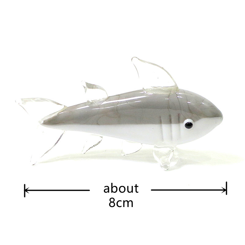 Figurin Hiu Kaca Murano Abu-ab - Marine Aquarium Home ulasan dan harga