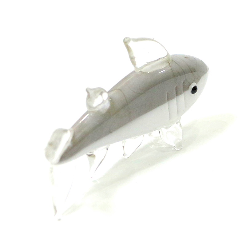 Figurin Hiu Kaca Murano Abu-ab - Marine Aquarium Home ulasan dan harga