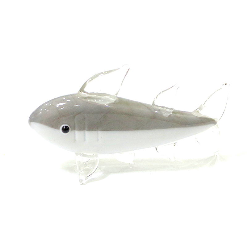 Figurin Hiu Kaca Murano Abu-ab - Marine Aquarium Home ulasan dan harga