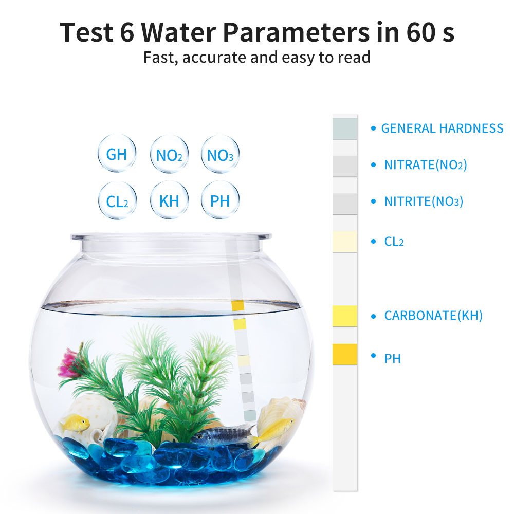 Strip uji kualitas air 6-In-1  - Marine Test Kit ulasan dan harga