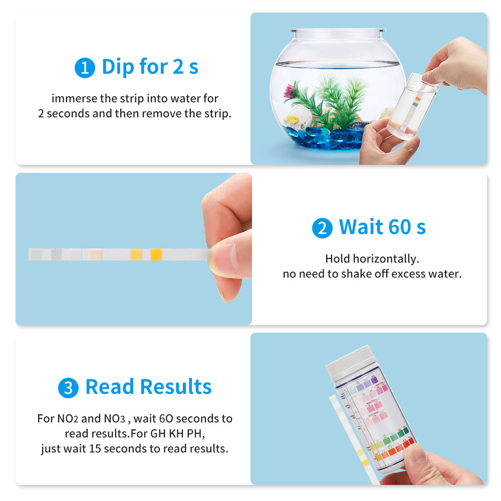 Strip uji kualitas air 6-In-1  - Marine Test Kit ulasan dan harga