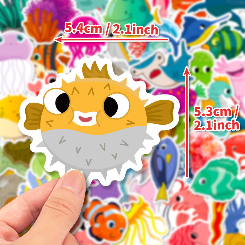 50 Buah Stiker Kehidupan Laut  - Marine Aquarium & Regional Centre Reviews ulasan dan harga