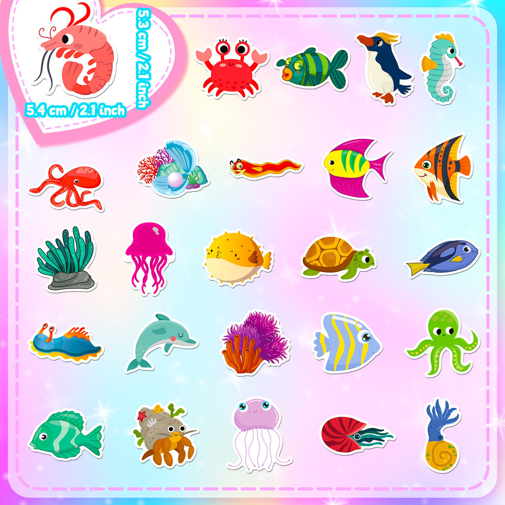 50 Buah Stiker Kehidupan Laut  - Marine Aquarium & Regional Centre Reviews ulasan dan harga