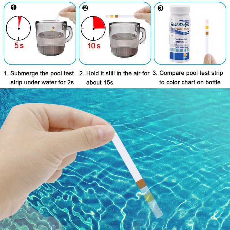Strip Tes PH Klorin SPA Kolam  - Marine Test Kit ulasan dan harga