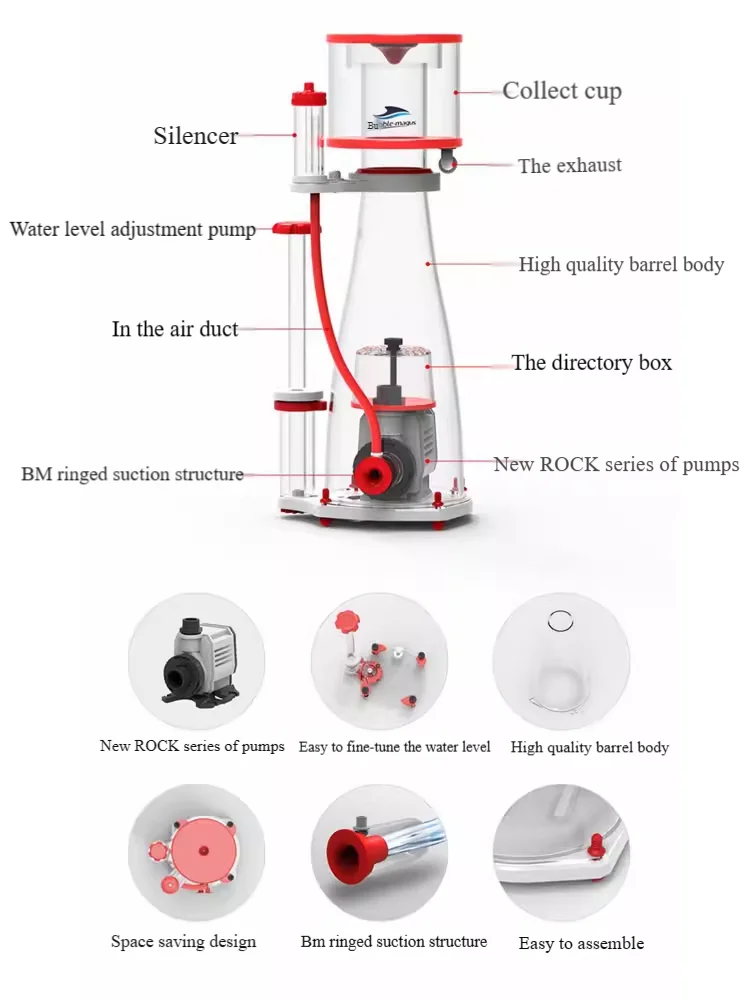 220-240V 50Hz Bubble Magus Cur - Marine Aquarium Protein Skimmer ulasan dan harga
