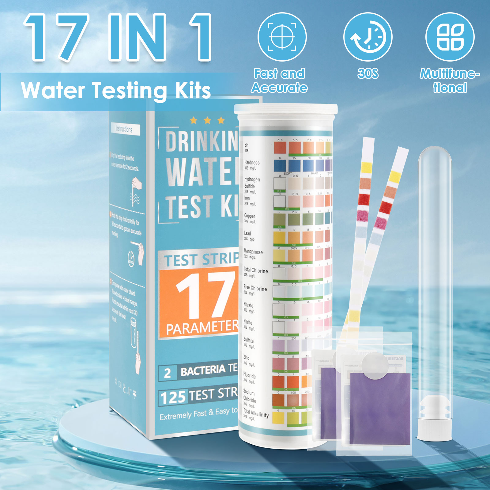 5-17 in 1 Strip uji akuarium S - Marine Test Kit ulasan dan harga