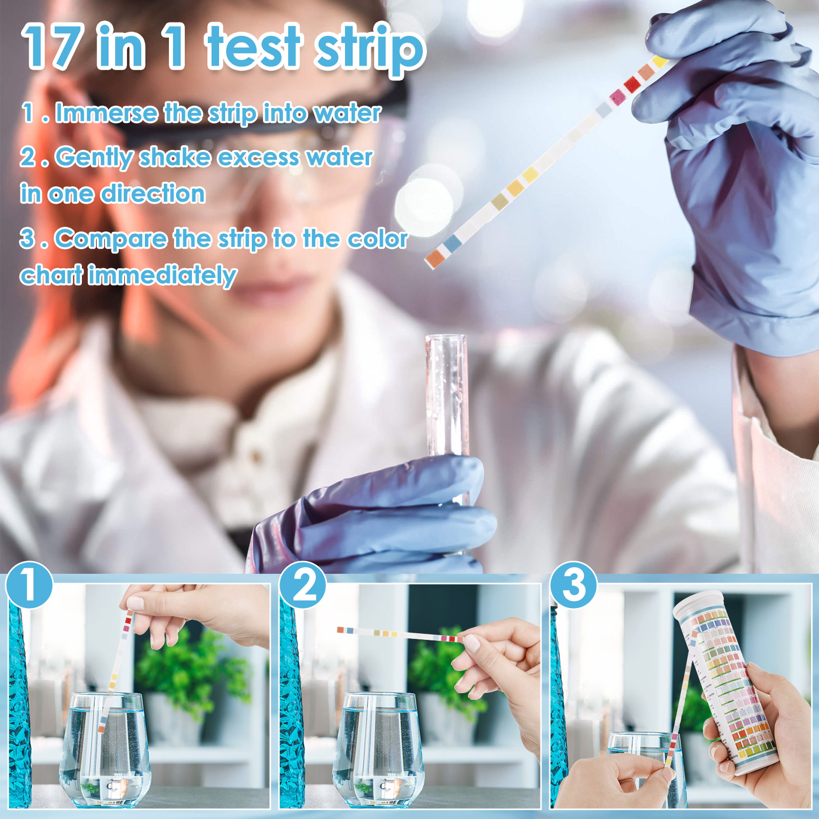 5-17 in 1 Strip uji akuarium S - Marine Test Kit ulasan dan harga