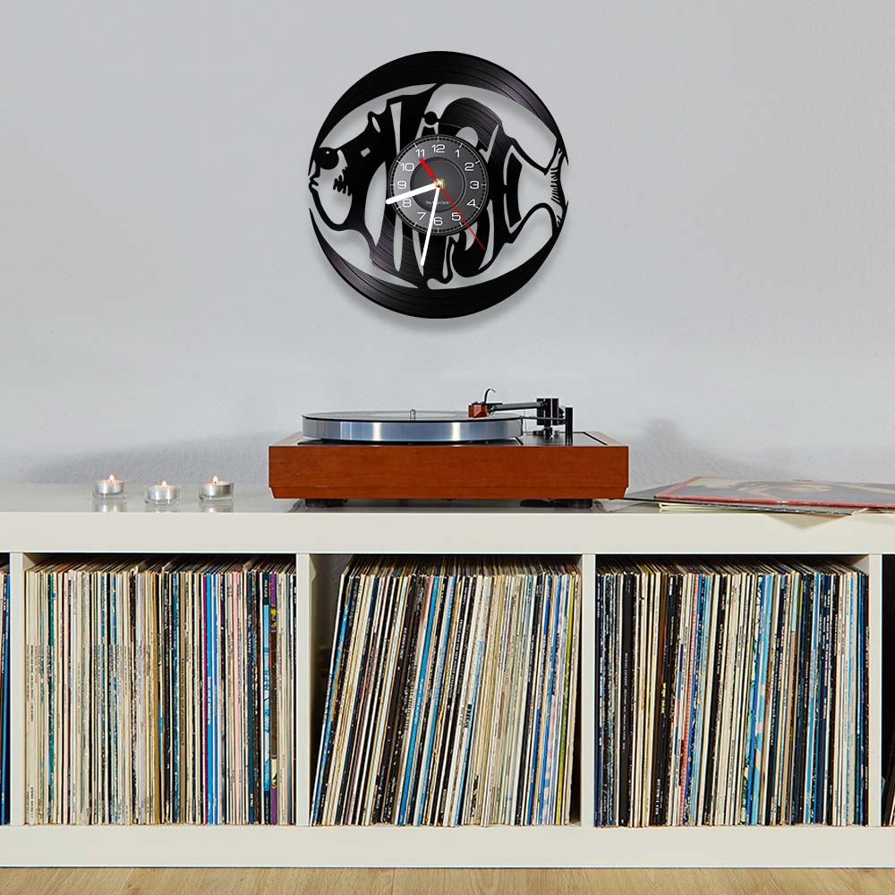 Jam Dinding Vinyl Record Motif - Marine Aquarium Home ulasan dan harga