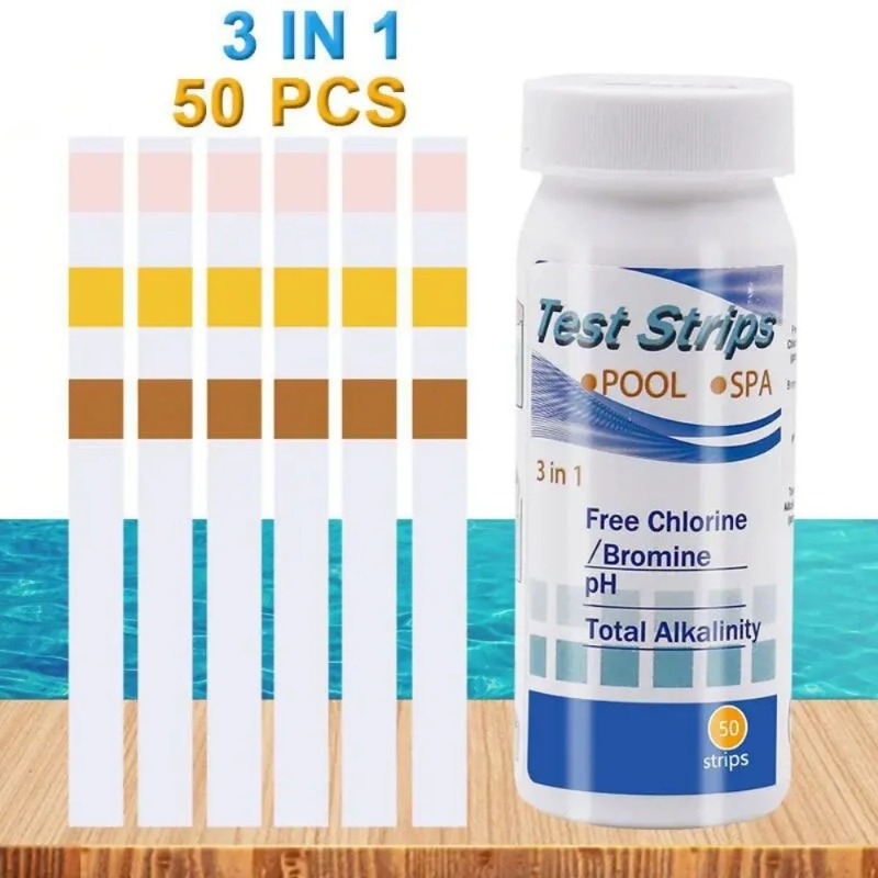 Strip Tes PH Klorin SPA Kolam  - Marine Test Kit ulasan dan harga