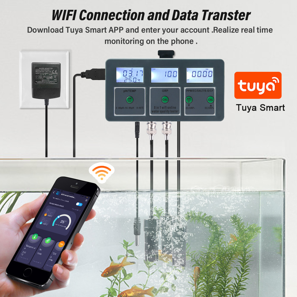 Yieryi WiFi Tuya Smart PH ORP  - Marine Test Kit ulasan dan harga