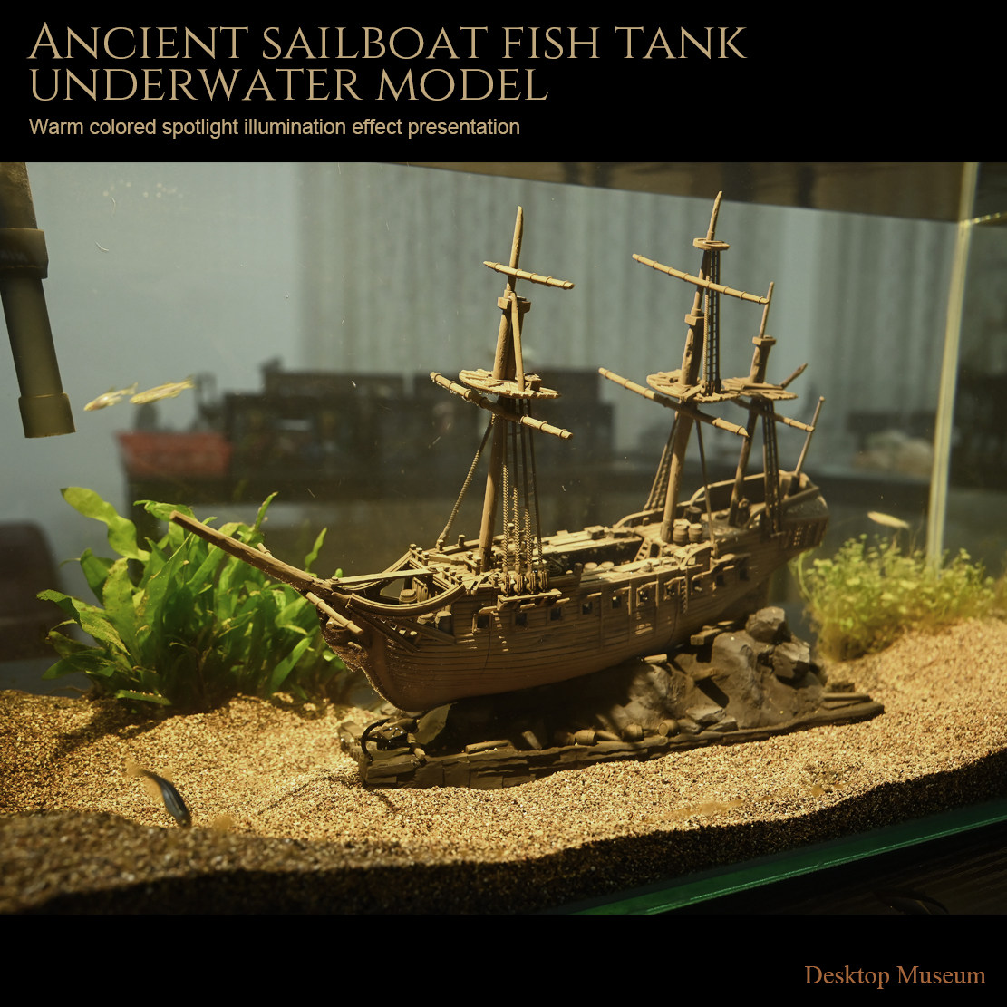Dekorasi Akuarium Kapal Layar  - Marine Aquarium Epoxy ulasan dan harga